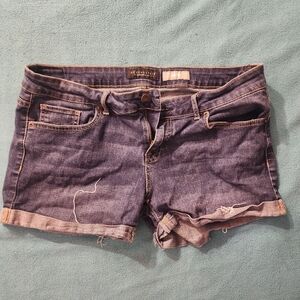 Aeropostale Women's Midi Dark Blue Jean Shorts